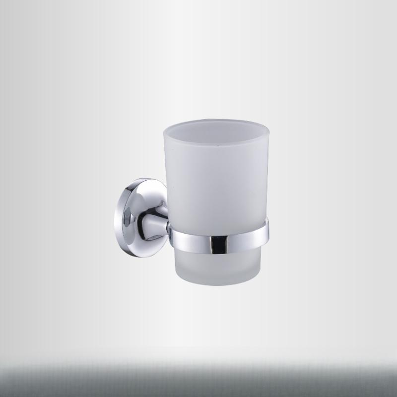 Bathroom Modern Wall-Mounted Toothbrush Holder Glass Cup Tumbler Frame Bathroom Storage Organizer Tooth Brush Cup Tools Washroom