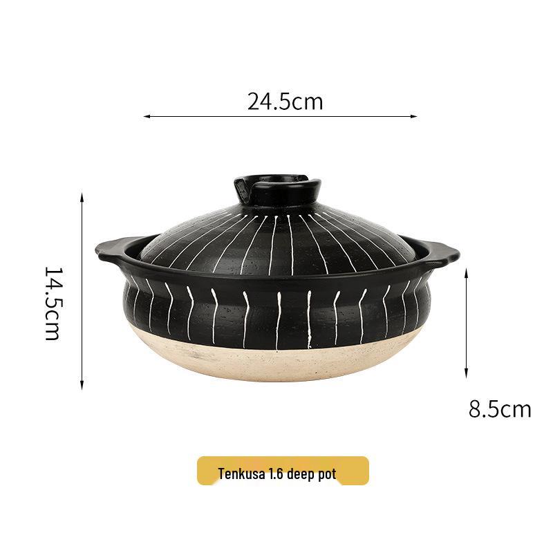 Bao Yi High-Temperature Japanese Ceramic Clay Soup Pot for Gas Stove