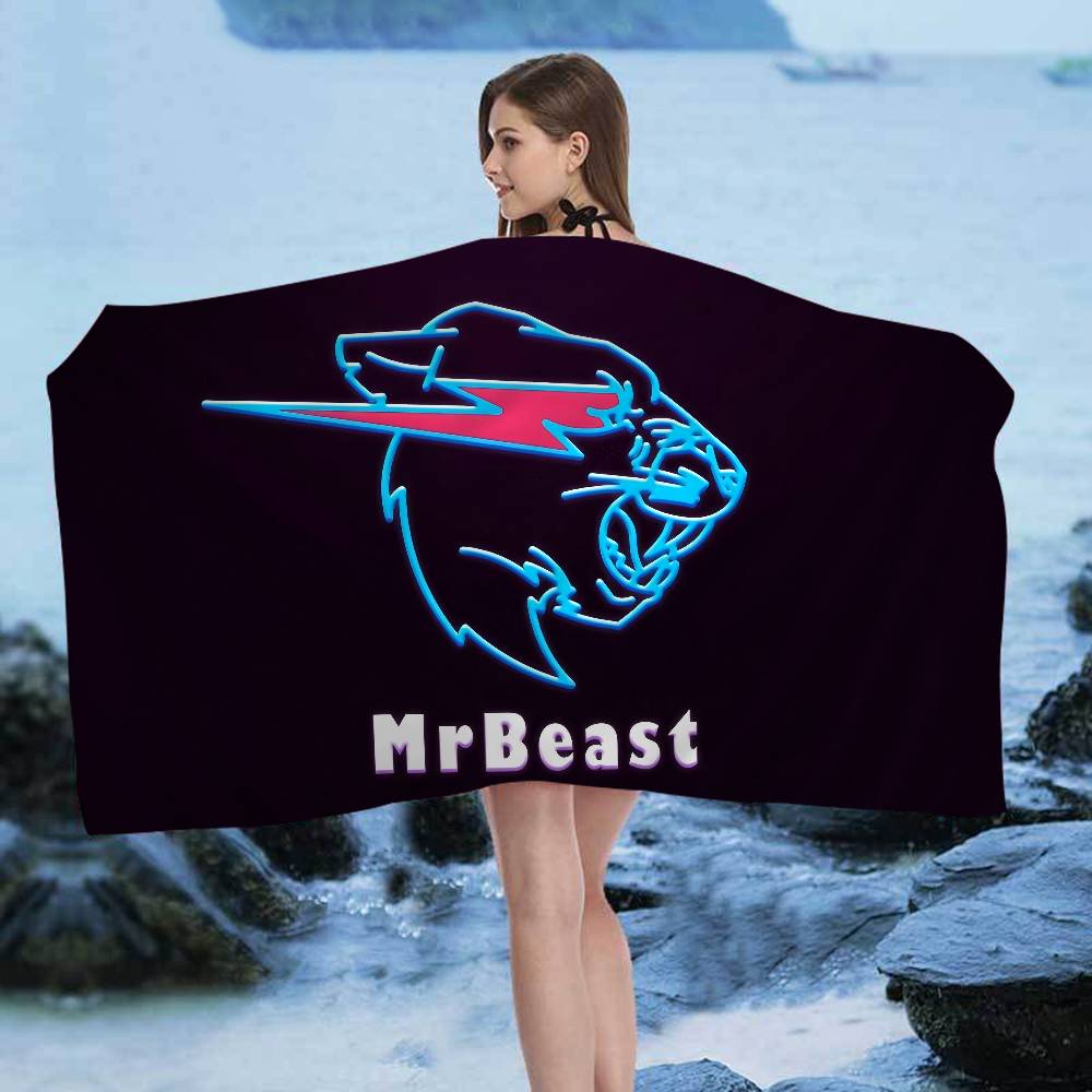 Asciugamani da Spiaggia in Microfibra Grandi Mr-B-Beast Asciugamano Asciugatura Rapida Asciugamani da Spiaggia Sabbiosa Asciugamano per Piscina per Viaggi Piscina Yoga