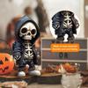 Black Skeleton Figurines Resin Skeleton Doll Cute Skull Statue  Car Instrument Panel