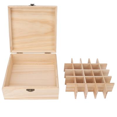 Essential Oil Storage Natural Pine Safe Durable Detachable Portable Essential Oil Case for Home
