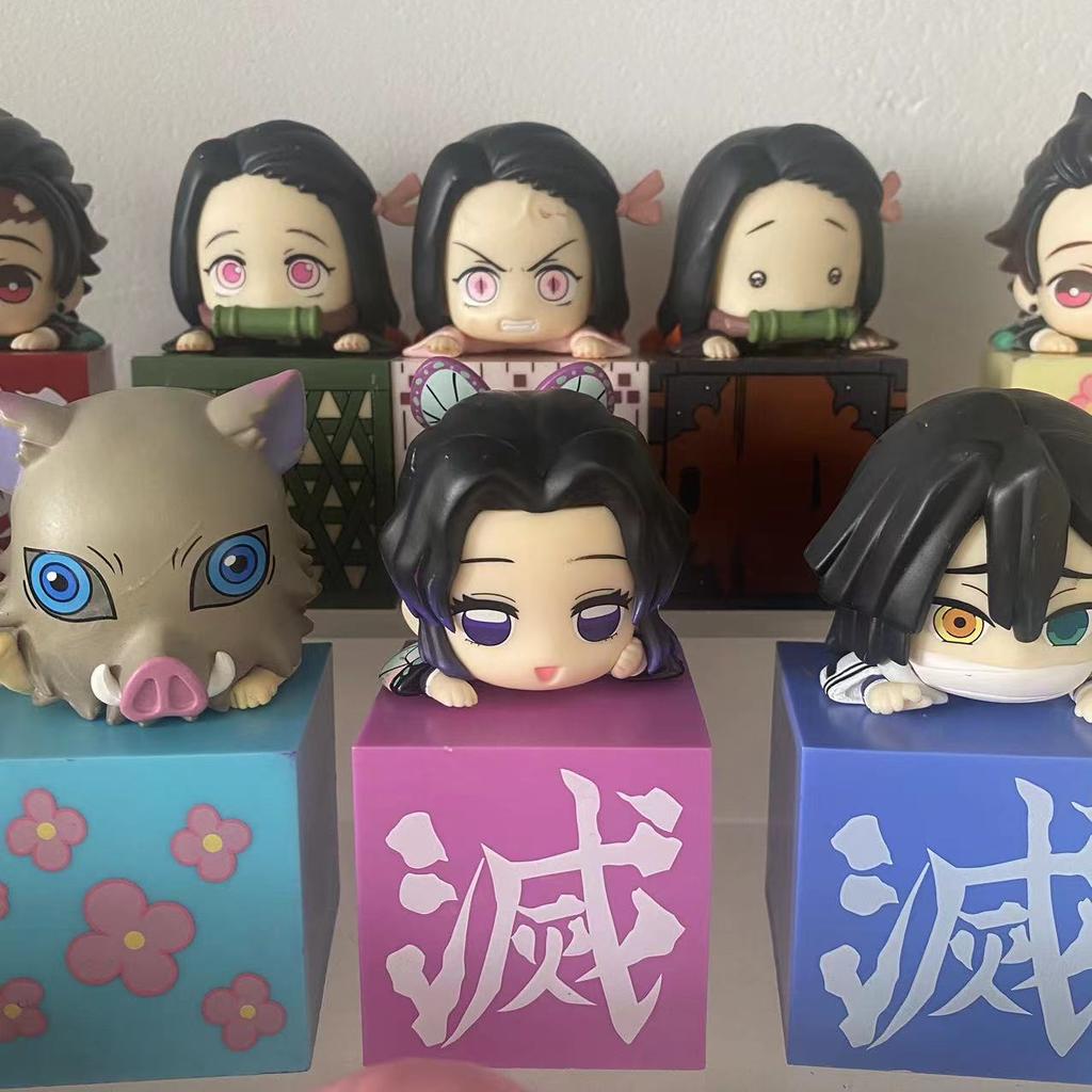 Japanese Bandai Genuine Scale Model Demon Slayer Q Edition Series Model Kamado Tanjirou Nezuko Action Figure Toys