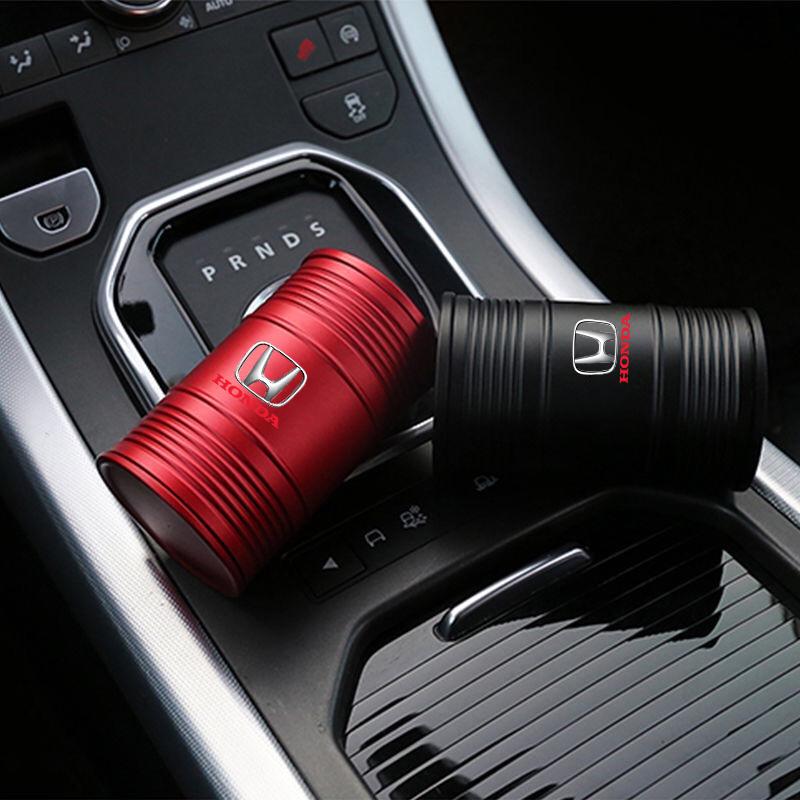 Aluminum Alloy Car Home Ashtray Oil Drum Shape Smoke Ash Holder For Honda Fit Civic Accord 7 8 9 10 Pilot City Jazz CRV HRV akz256