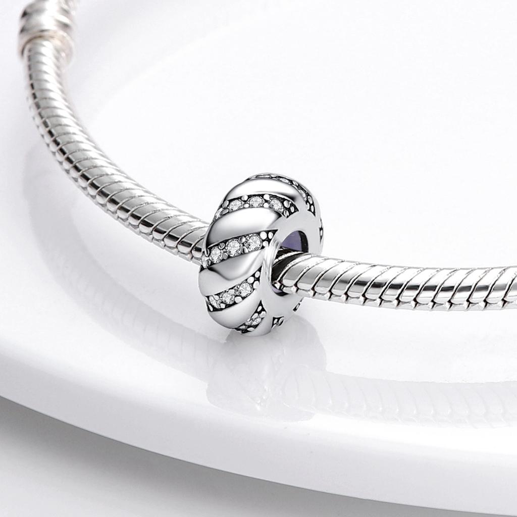 Silicone Spacer Beads Silver Plated Silicone Spacer Stopper Charm Fit MULA Bracelet DIY Jewelry
