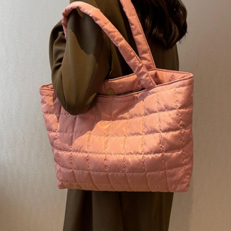 1 PC Minimalist Puffy Tote Bag, Μεγάλης χωρητικότητας χιαστί τσάντα, μοντέρνα γεμισμένη τσάντα ώμου για γυναίκες για καθημερινές μετακινήσεις