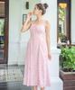 Helingbon Women'S Floral Shirred Sleeveless Long Dress Hi183