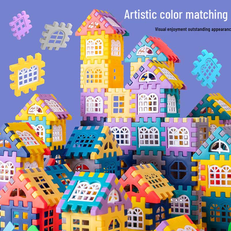 Kids' Educational Building Blocks Set with Door and Window Accessories – Ideal for Kindergarten Gifts