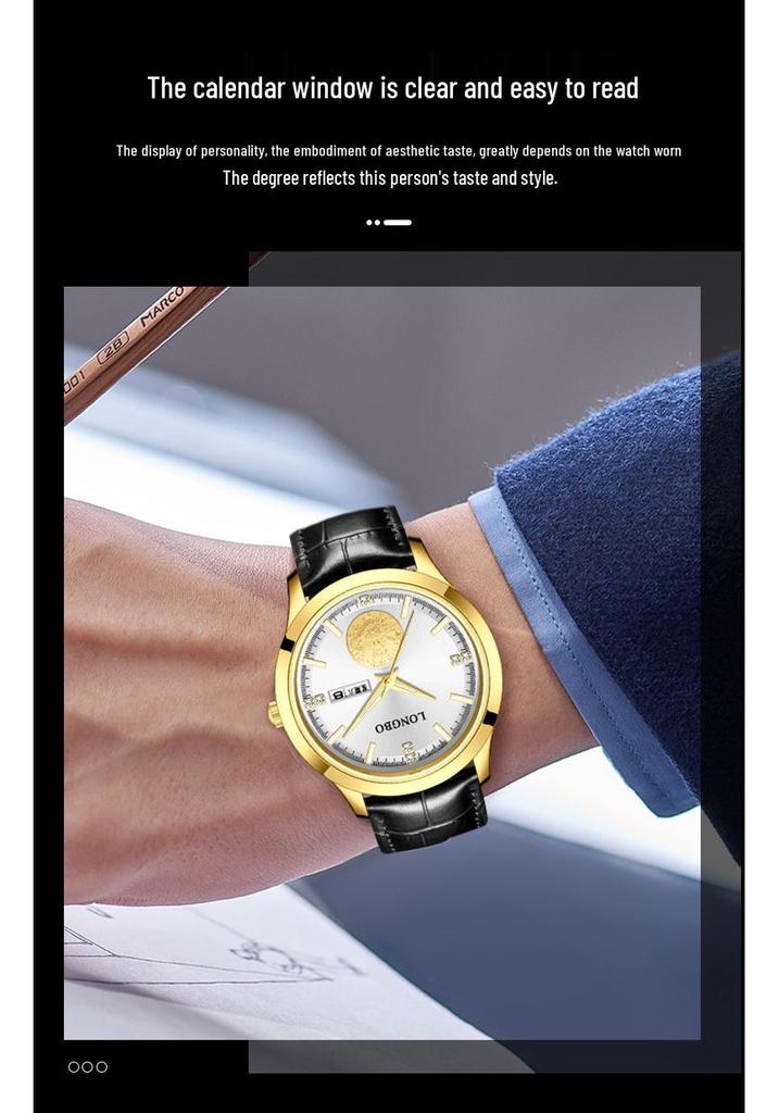 Longbo Quartz Couple Watch Set - Simple Casual Design with Steel Band and Waterproof Feature