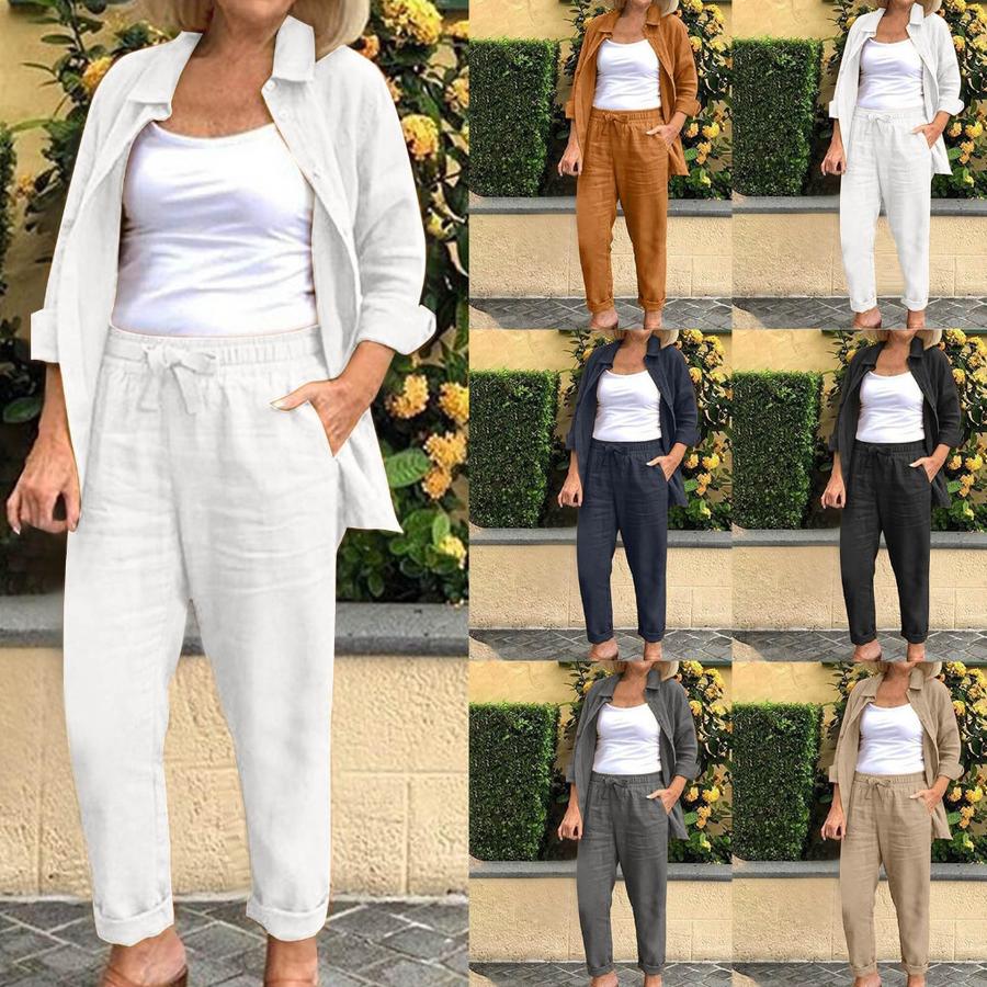 New Autumn Arrivals Women's Fashion Casual Set Long Sleeve Pants Two Piece Outfit
