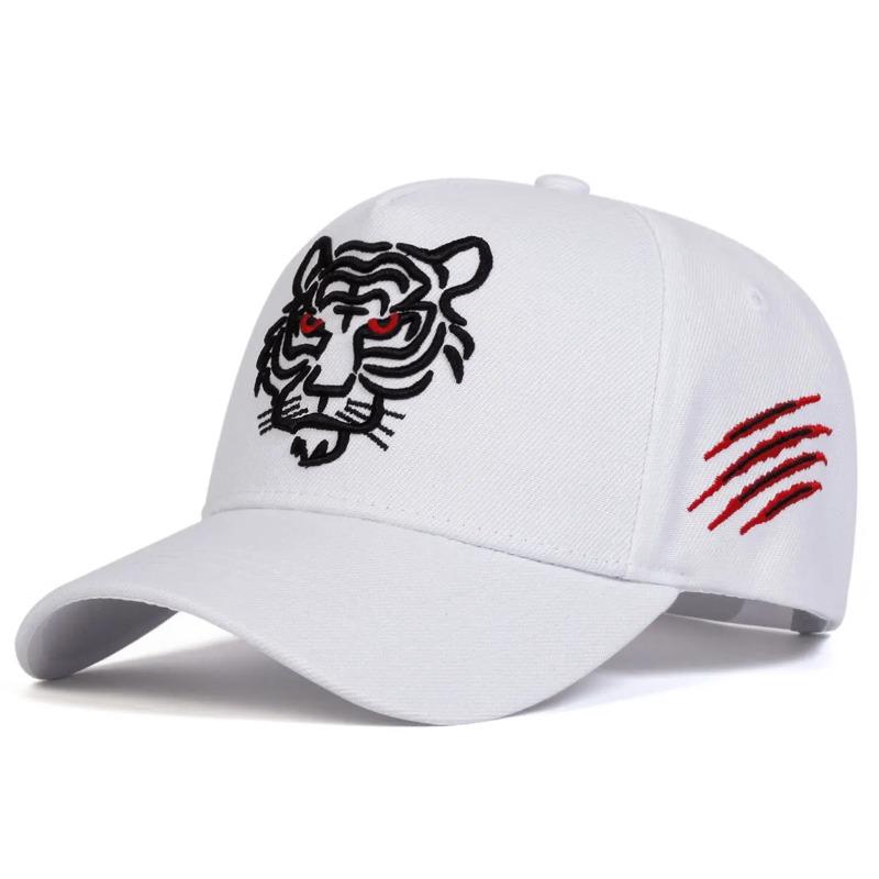 Tiger Head Embroidered Baseball Cap for Men and Women, Casual Street Fashion, Versatile Style