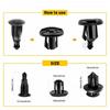 100 Peças Clips de Para-choque 10mm Rebites de Pressão para Para-lama e Capô Fixadores Retentores para Honda