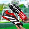 Soccer Shoes Men'S World Cup Flying Weaving Grass Training Seamless Low Top Spike Shredded Sneakers