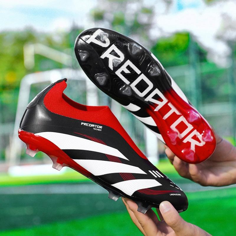 Soccer Shoes Men'S World Cup Flying Weaving Grass Training Seamless Low Top Spike Shredded Sneakers