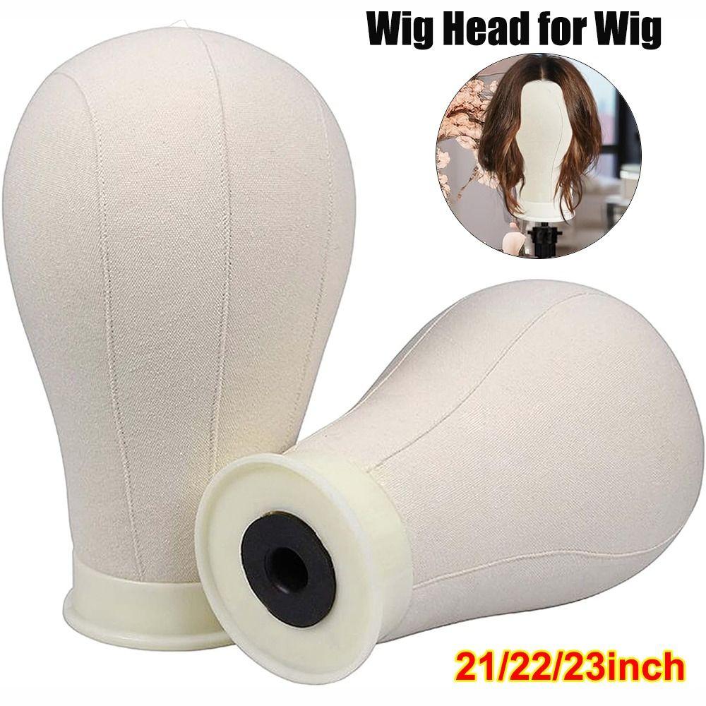 Lightweight Canvas Mannequin Head With Mount Hole Styling Mannequin Wig Display Stand Wig Making