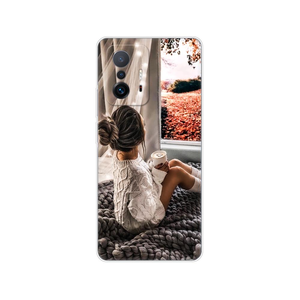 Pro Xiaomi 11T Pouzdro Pro Xiaomi 11T Pro Měkké Pouzdro Silikonový Kryt Zadní Strany Telefonu Pro Xiaomi11T mi 11 T 11TPro coque 6,67 palce nárazník TPU