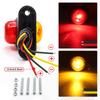 Ygmylandbb Truck LED Side Marker Lamp, 2 LED Double Sided Luminous, Shoulder Light, Side