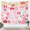 Merry Christmas Tapestry Santa Claus Wall Art for Living Room Bedroom Snowflake Wall Hanging Blanket Holiday Gift Home Decor