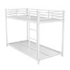 Cama Loft Base Estável Beliche com Escada Proteção contra Quedas Forte Capacidade de Carga Familiar Estrutura de Metal Móveis de Quarto Baixo