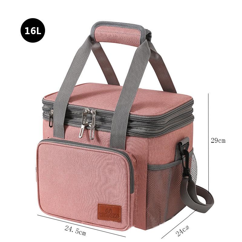 Double Layer Shoulder Thermal Cooling Bags Outdoor Picnic Portable Fridge Thermal Bag Food Lunch Box Ice Storage Insulation Bags