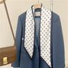 Luxury Design Silk Skinny Headwear Scarf Women Print Spring Neck Tie Hair Hand Bag Ribbon Wrist Belt Foulard Headband Lady