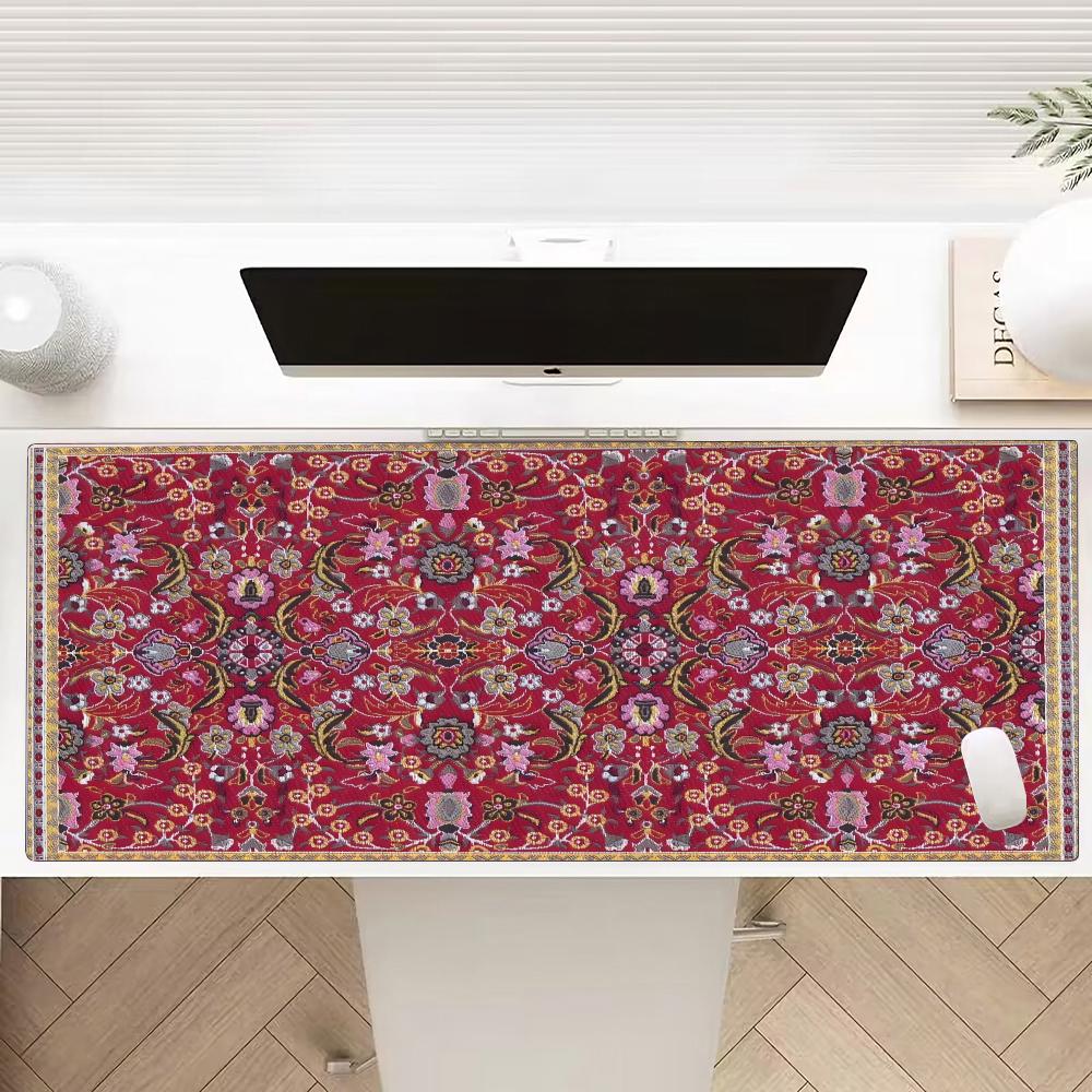 

Iranian Carpet Mouse Pad Multiple Sizes Large Square Computer Office Game Table Mats Rubber Anti-slip Mousepads 600x300x2mm