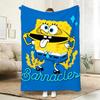 Throw Blankets for Beds Kawaii S-Spongebob All year Blanket Bedspread on the Bed Bedspreads and Coverlets Camping Anime Sofa Nap