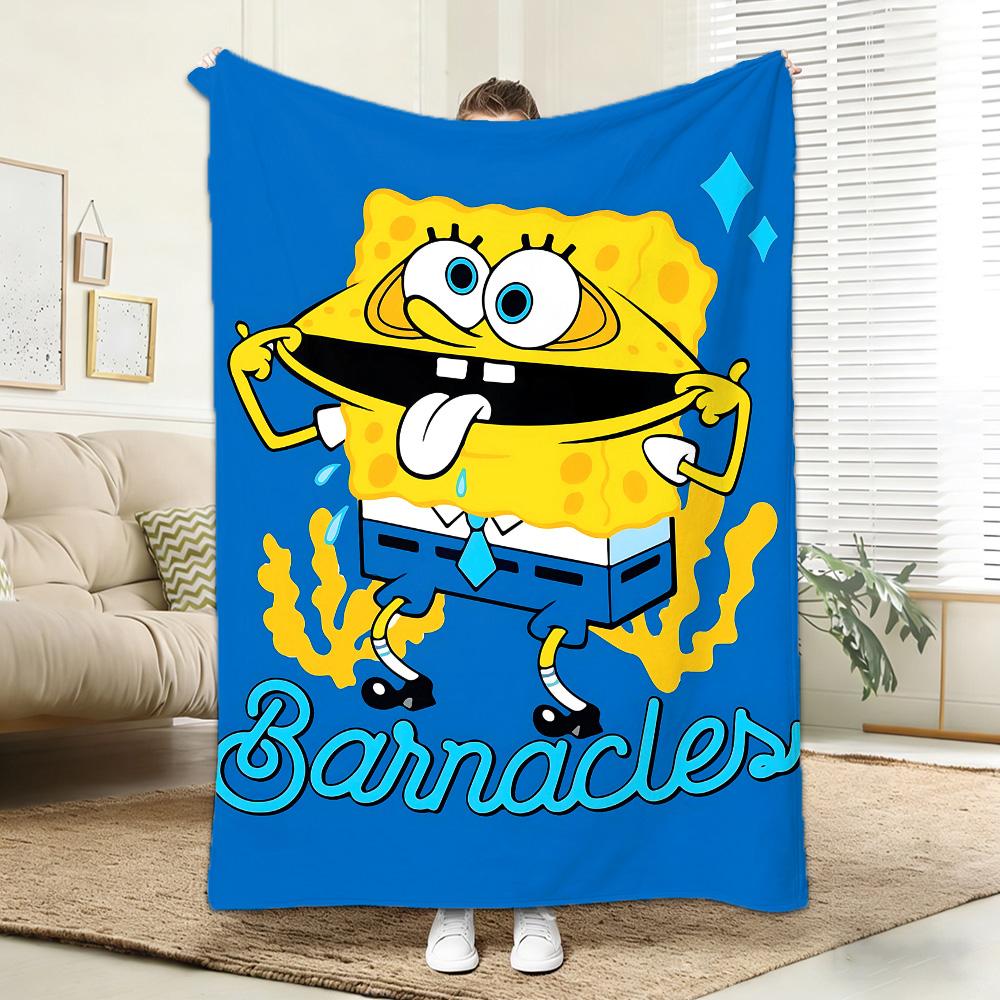 Throw Blankets for Beds Kawaii S-Spongebob All year Blanket Bedspread on the Bed Bedspreads and Coverlets Camping Anime Sofa Nap