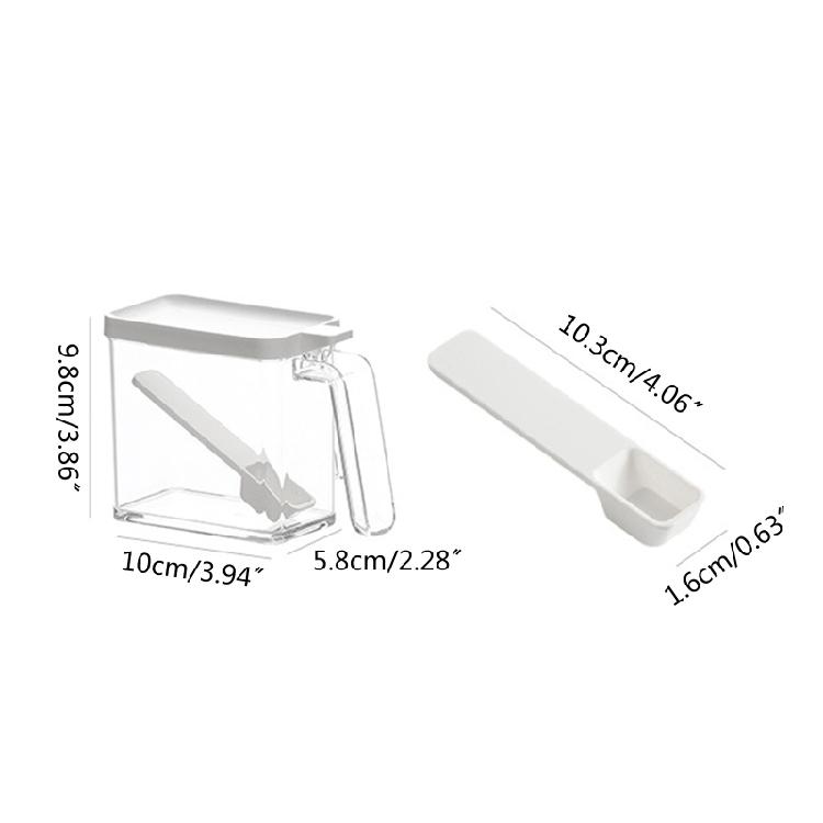 Seasoning Box with Cover and Spoon Seasoning Rack with Cover and Spoon Household