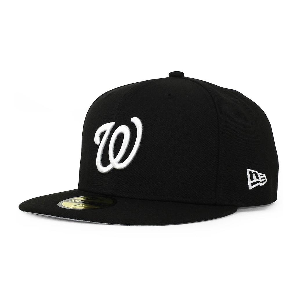 [New Era] 59FIFTY Washington Nationals [MLB TEAM-BASIC FITTED CAP] WASHINGTON NATIONALS Major League Baseball Hat Black (8-14 (approx. 65.4 cm))