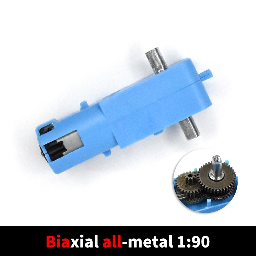 DC 3V-6V 1:90 Metal Dişli Motor Tamamı Metal/Yarı Metal Tek Eksenli Dişli Motor Robot Akıllı Araç Hız Düşürücü TT Motor Mavi