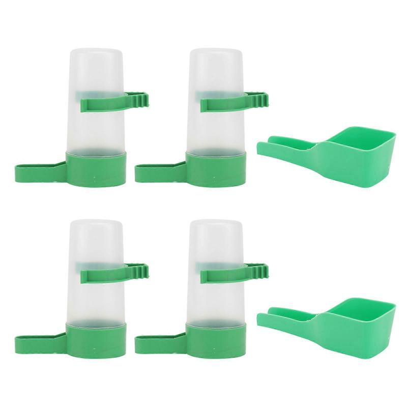 Papageienfutterautomat Automatische Wassermaschine Haustierpflege Spritzschutz Verschleißfestigkeit 1 Satz Grün