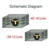 12/16 Lijn 4D Laserwaterpas Groen Licht Digitale Zelfnivellerende 360° Roterende Meetinstrument met 6000mAh Batterij