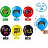 Cartoon Arcade-Themed Party Decoration Set: Boys' Birthday Decorations, Game Controller Banners, Cake Topper, and Spiral Hanging Decorations