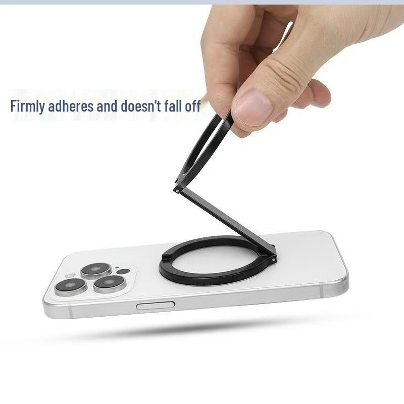 MagSafe Dual-Sided Magnetic Phone Holder: 360° Rotating, Strong Alloy Grip for Desktop Convenience