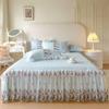 2026 New Pure Color Clip Cotton Bed Dress Single Piece Scarf Single Bed Cover Four Seasons Universal Bed Cover Skirt Side Bed Apron