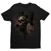 Gothic Skull and Roses T Shirt Men Skeleton Hand Dark Romance Graphic Tee