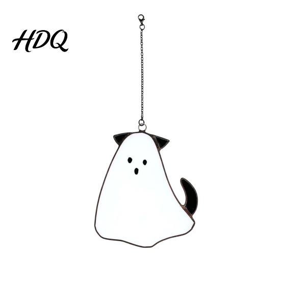 Indoor Outdoor Halloween Decor Hanging Pendant Colorful Sun Catcher for Wall Window Decoration Stained Glass Home Style Art Ornament And Party