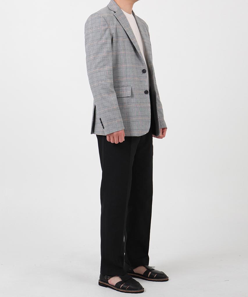 Paletot Glen Check Single Blazer_Grey