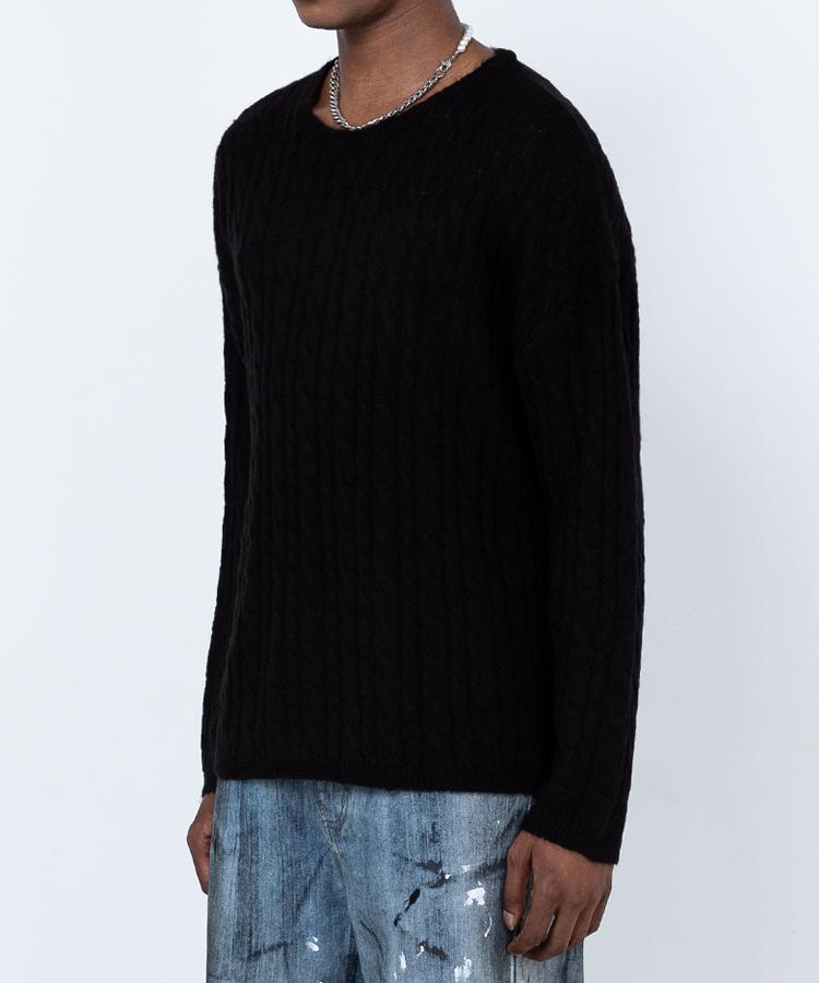 Seuteulaikeu Luxe Twist Cable Knit (Black)