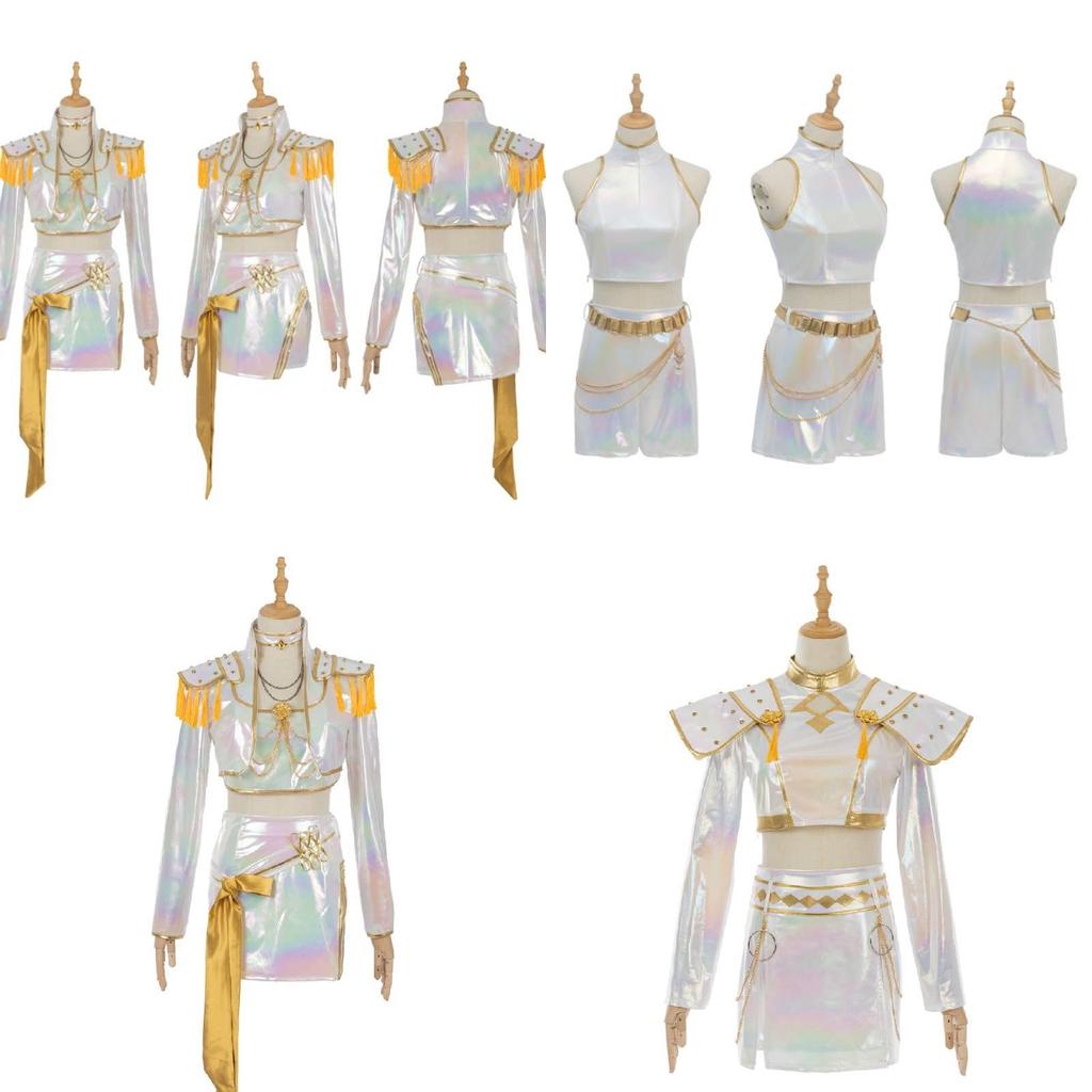 Kpop Demon Hunters Rumi Mira Zoey Cosplay Costume With Elastane For Anime Fans