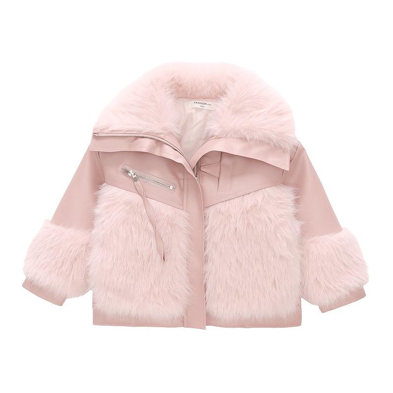 Dívčí vatovaný kabát Podzimní a zimní oblečení pro holčičky Zesílené topy a bundy