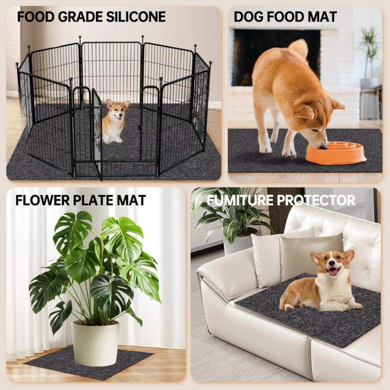 Felt Pet Carriers Liners With Waterproof Backing Thermal Insulation Scratchproof Cage Mats For Dog Cats Crate Bedding