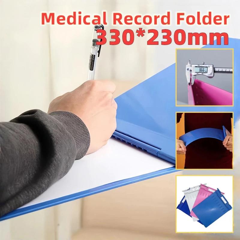 Thickened ABS Medical Record Folder Heavy Duty Patient Chart Splint for Hospital Clinic Doctor Office Use