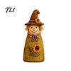 Autumn Tiered Tray Decor Vintage Resin Scarecrow Figurines, Fall Harvest Pumpkin Sunflower Maple Halloween Tabletop Ornaments Leaf Decor, Thanksgiving