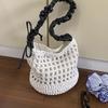 Korean Chic Woven Tote: Versatile Single Shoulder & Crossbody Beach Bag
