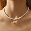 YWZIXLN Trend Elegant Jewelry Wedding Multilayer Pearl Necklace For Women White Imitation Pearl Choker Necklace N0323