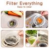 304 Stainless Steel Mesh Strainer 1.97"-4.41" Kitchen Drain Basket  Bathroom Sink