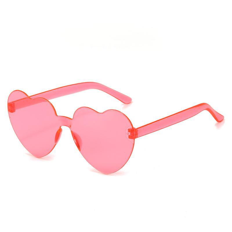 Trendy Heart-Shaped European-American Sunglasses for Women - Masquerade Party & Fun Glasses