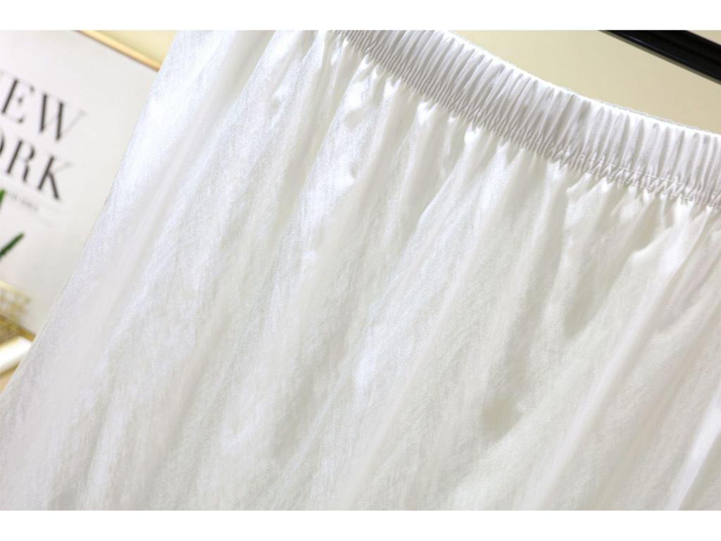 Women's High Waist Summer A-Line Maxi Skirt - Solid Color, Loose Fit