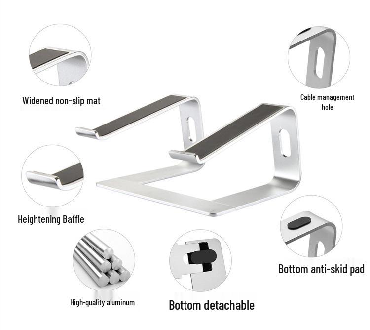 M-Shaped Laptop Cooling Stand with Desktop Riser